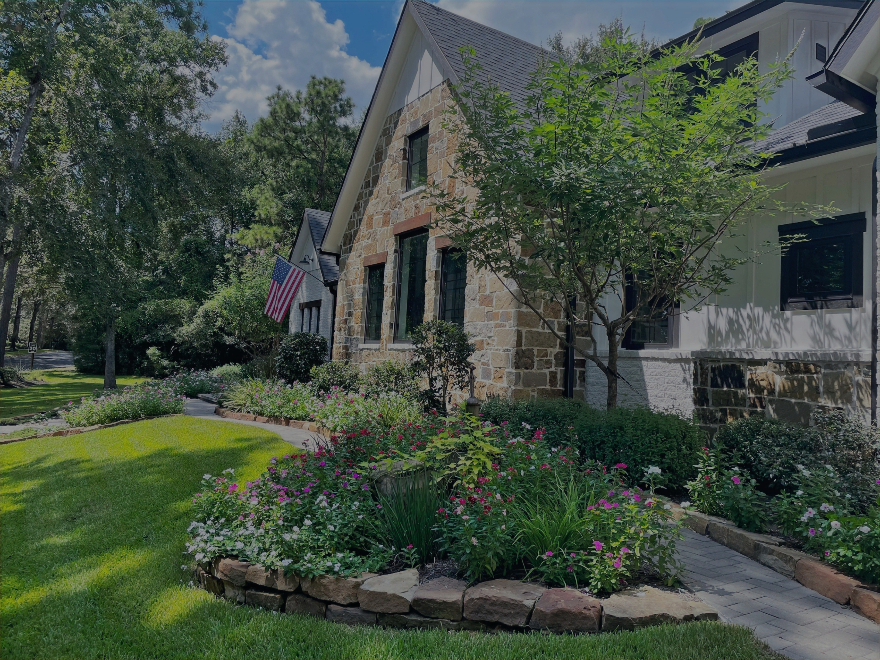 Landscaping in Plantersville TX — large acreage property with mature trees and installed landscape — New Yards Landscaping